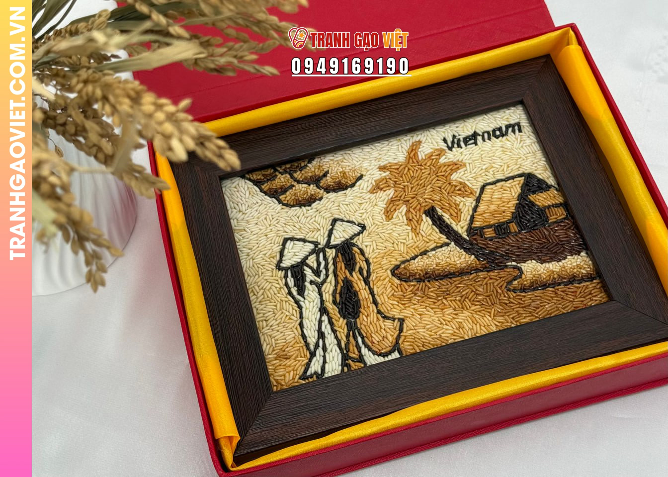 Liên hệ đặt Tranh Gạo Quà Tết