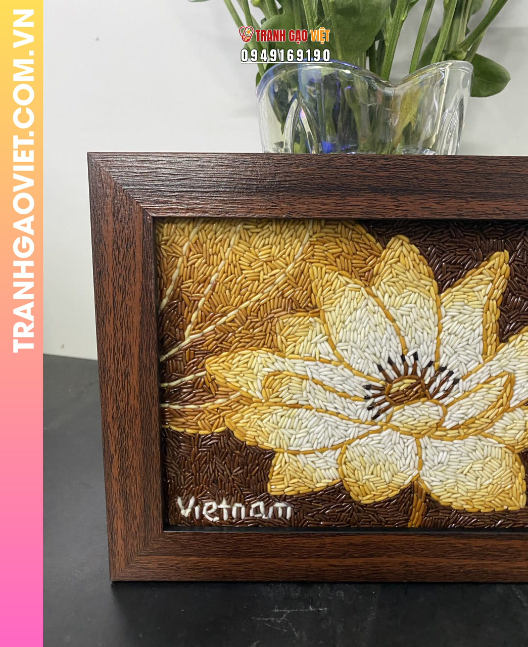 Liên hệ đặt Tranh Gạo Sen Vàng