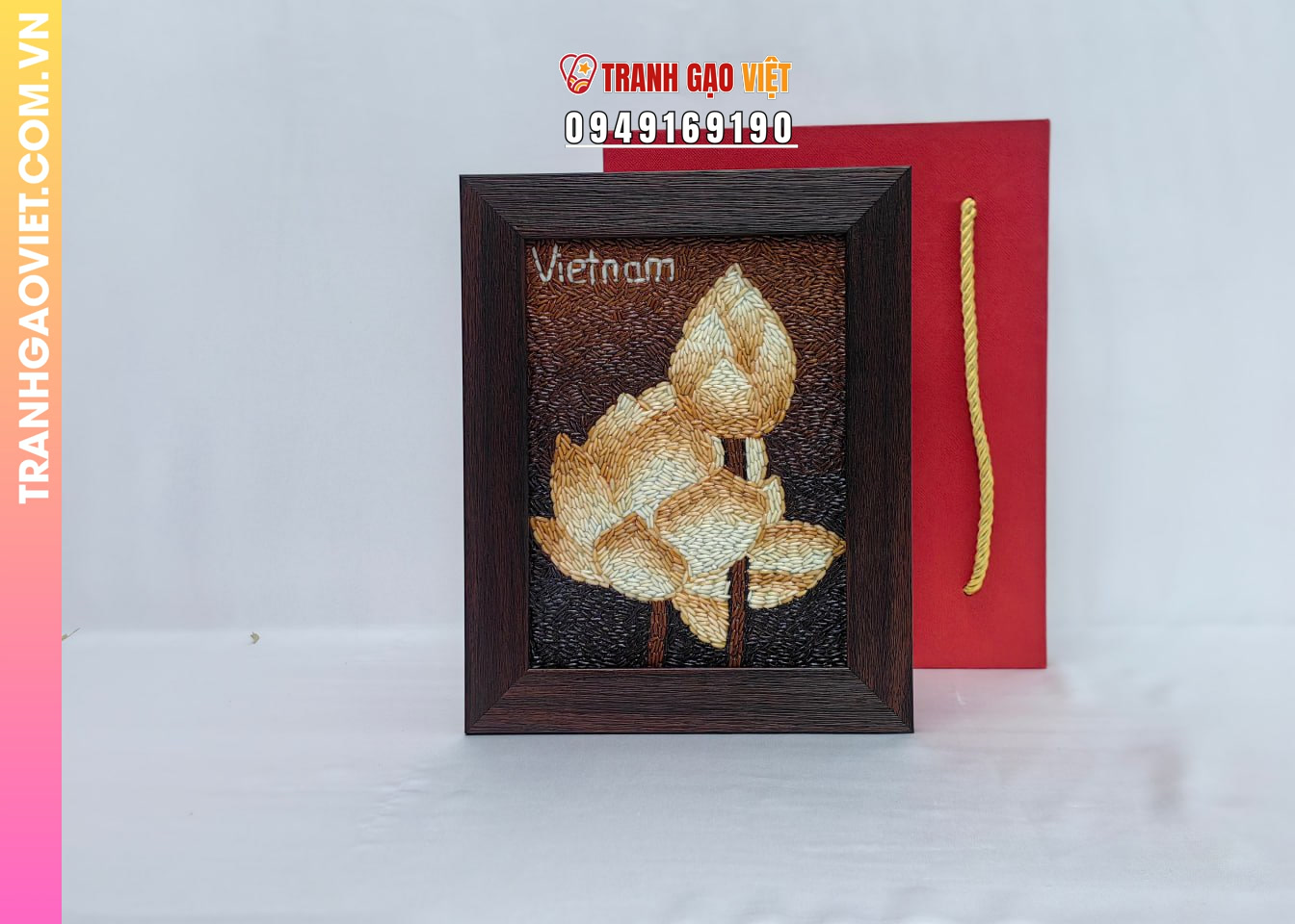 Liên hệ đặt Tranh Gạo tặng khách hàng