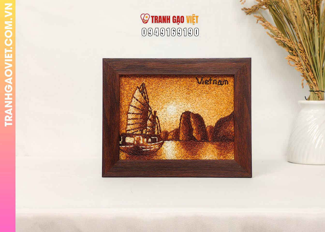 Liên hệ đặt Tranh Gạo Vịnh Hạ Long