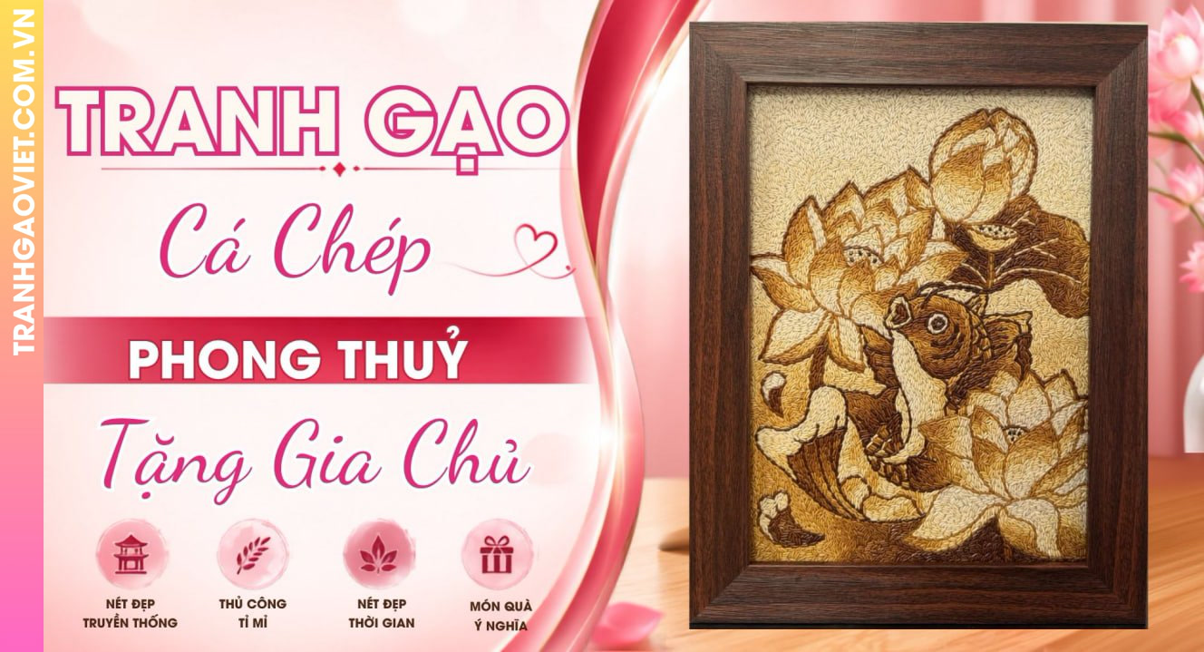 Lựa Chọn Tranh Gạo Cá Chép Phong Thủy Tặng Gia Chủ