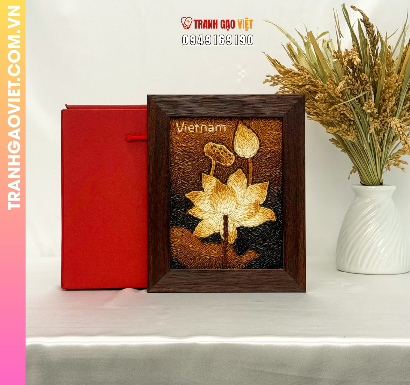 Lý do chọn Tranh Gạo Hoa Sen Việt làm quà tặng