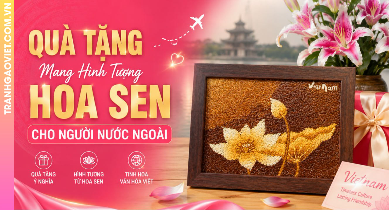 Quà Tặng Mang Hình Tượng Hoa Sen Cho Người Nước Ngoài