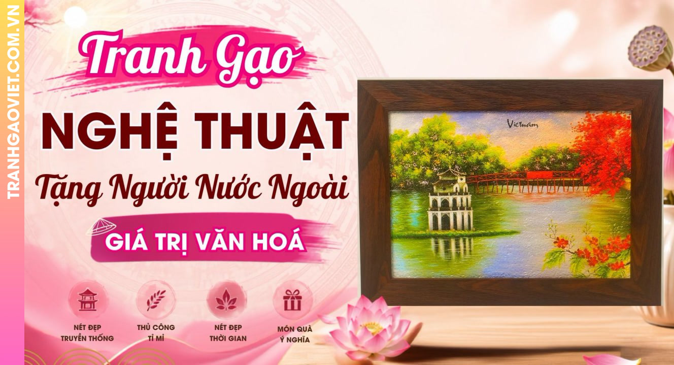 Quà Tặng Tranh Gạo Cho Người Nước Ngoài Mang Giá Trị Văn Hóa Đặc Sắc