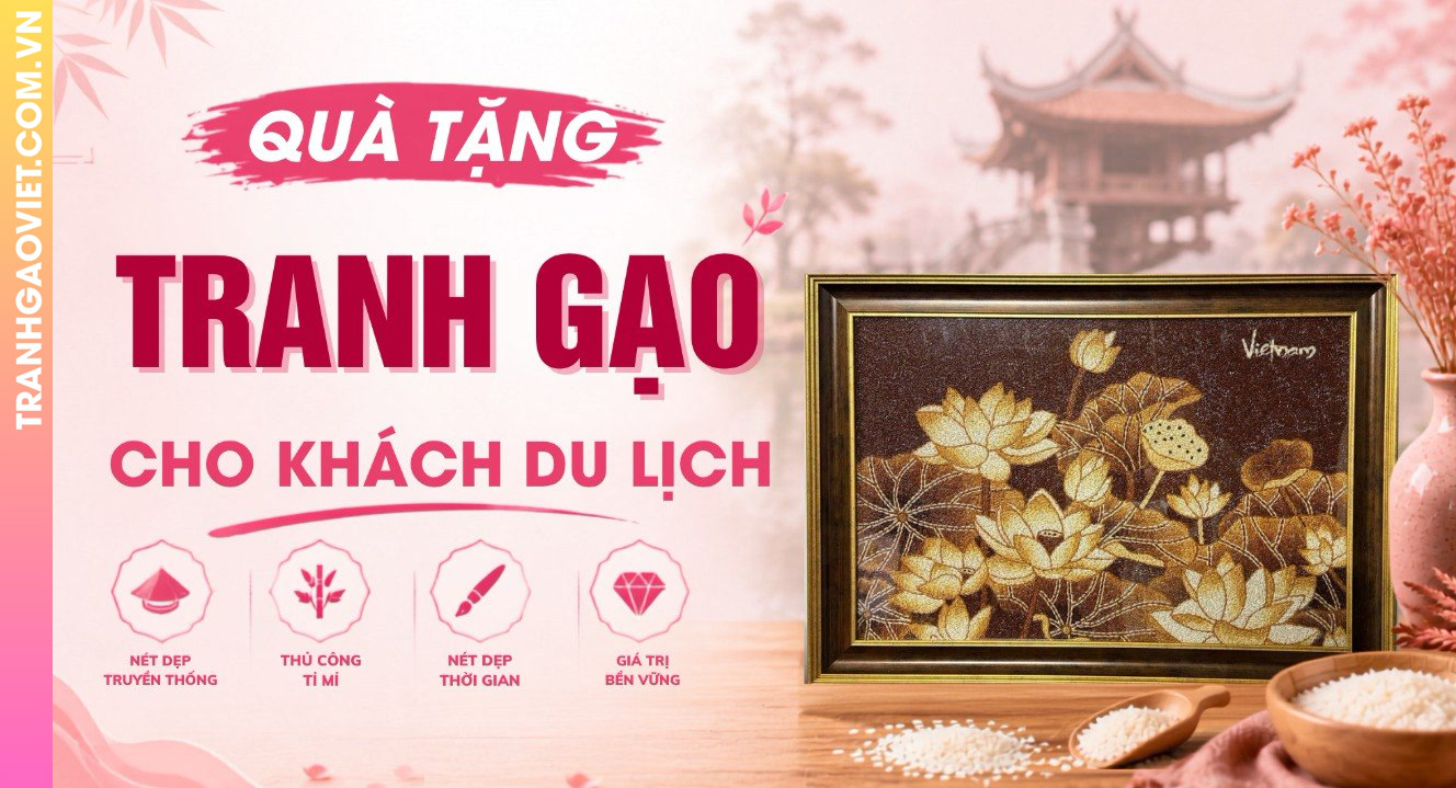 Quà Tặng Tranh Gạo Độc Đáo Cho Khách Du Lịch