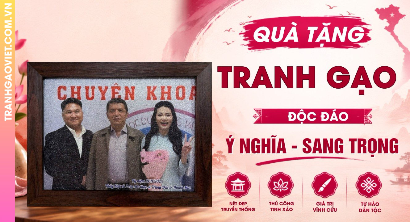 Quà Tặng Tranh Gạo Độc Đáo Ý Nghĩa - Sang Trọng