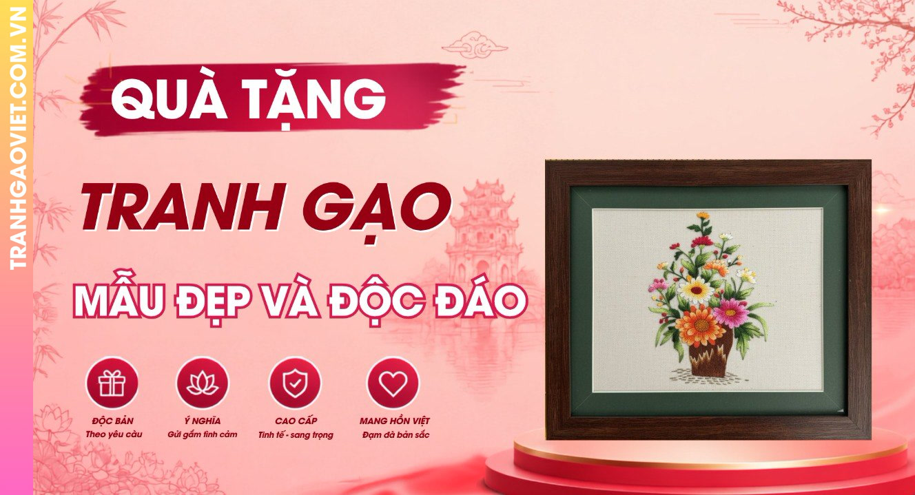 Quà Tặng Tranh Gạo Mẫu Đẹp Và Độc Đáo