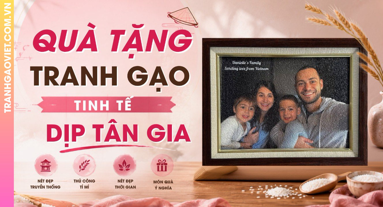 Quà Tặng Tranh Gạo Tinh Tế Cho Dịp Tân Gia