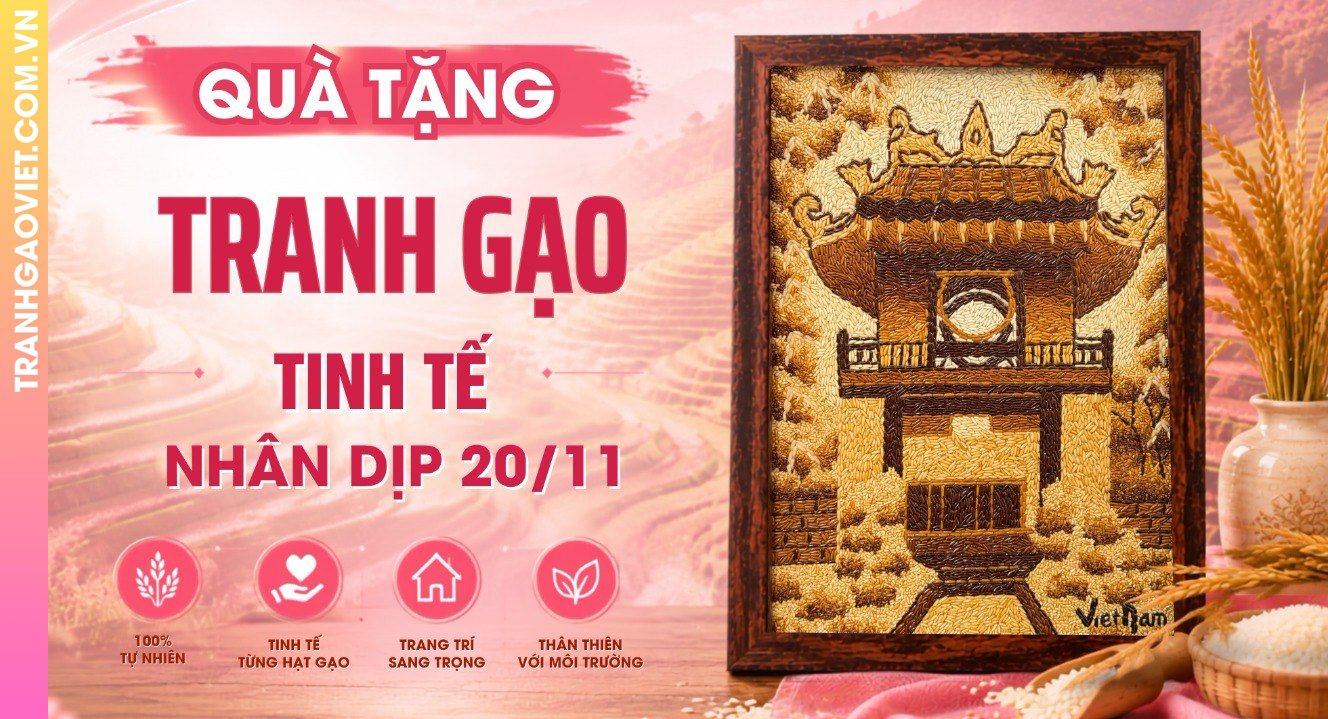 Quà Tặng Tranh Gạo Tinh Tế Nhân Dịp 20/11