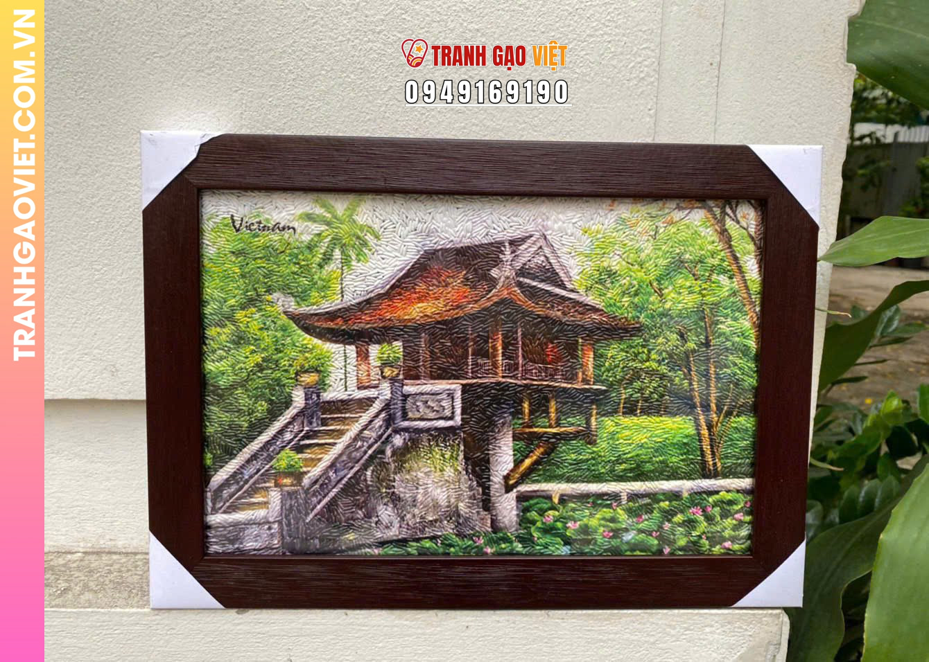 Quy trình đặt Tranh Gạo Lưu Niệm theo yêu cầu
