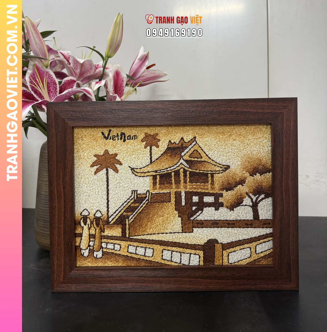 Quy trình sản xuất Tranh Gạo Chùa Một Cột