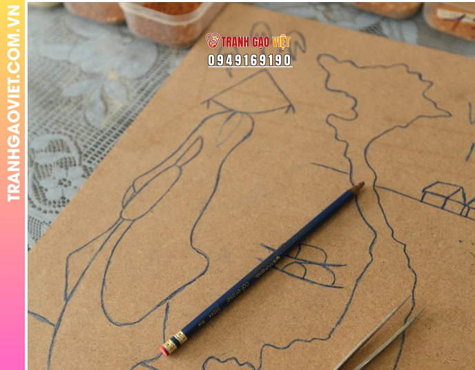 Quy trình sáng tạo tác phẩm nghệ thuật từ hạt gạo