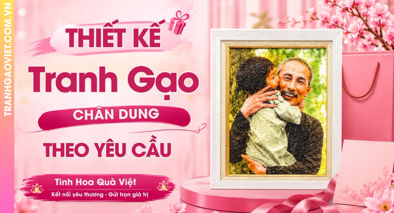 Thiết Kế Tranh Gạo Chân Dung Theo Yêu Cầu