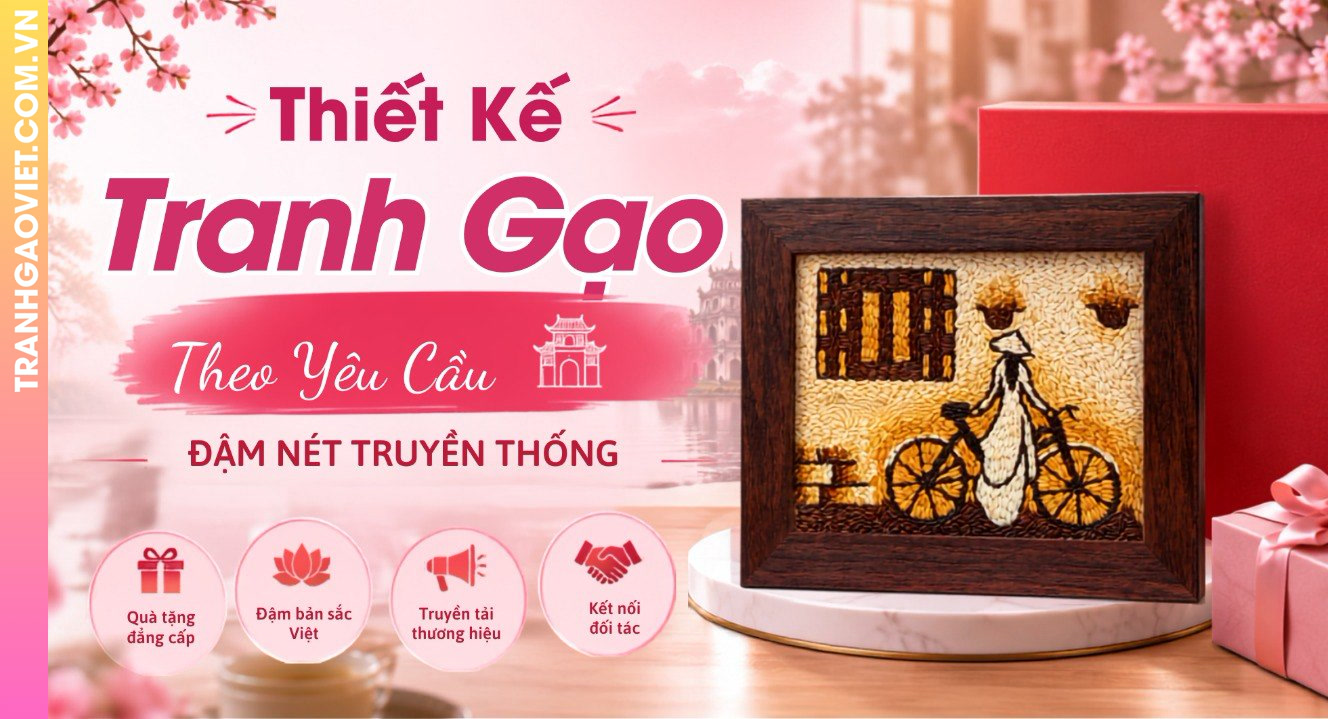 Thiết Kế Tranh Gạo Theo Yêu Cầu Đậm Nét Truyền Thống