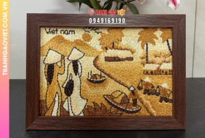 09 Mẫu Tranh Gạo Rang cỡ 20x30 cm bán chạy nhất