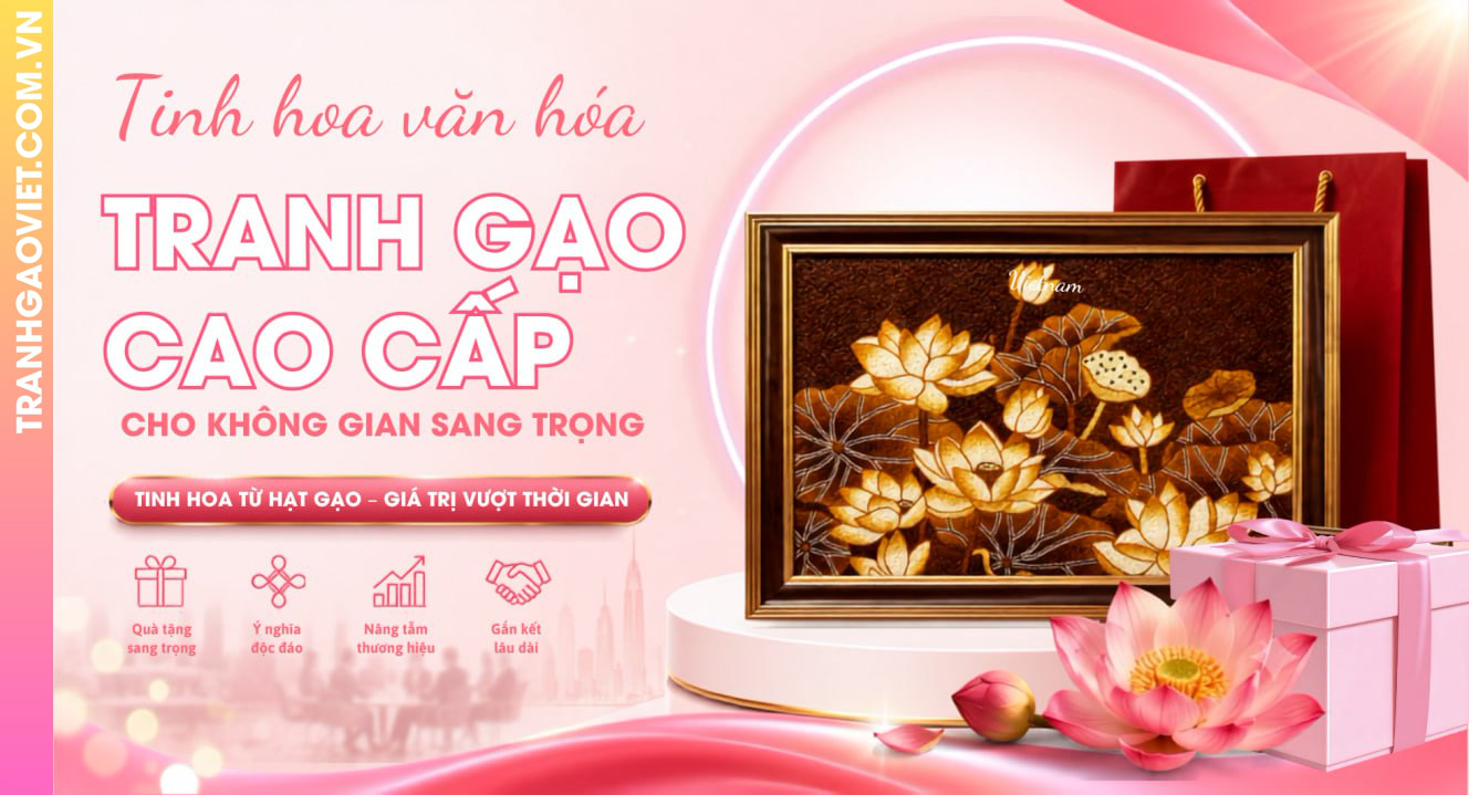 Tranh Gạo Cao Cấp Phù Hợp Với Không Gian Sang Trọng