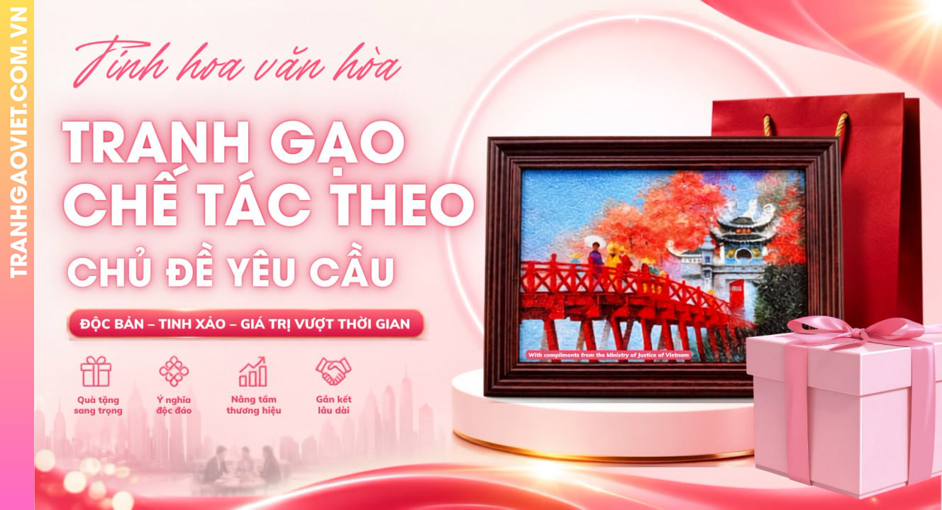 Tranh Gạo Chế Tác Theo Chủ Đề Yêu Cầu Của Khách Hàng
