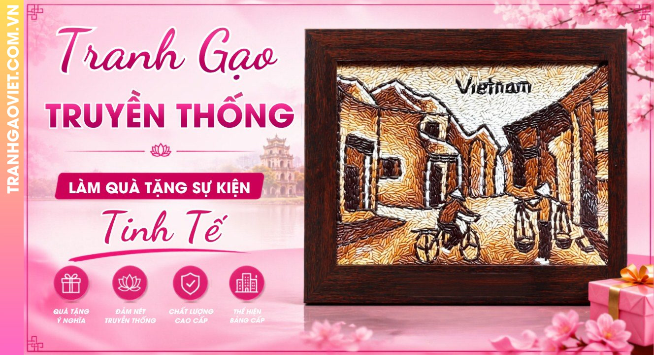 Tranh Gạo Đậm Nét Truyền Thống - Làm Quà Tặng Sự Kiện Tinh Tế
