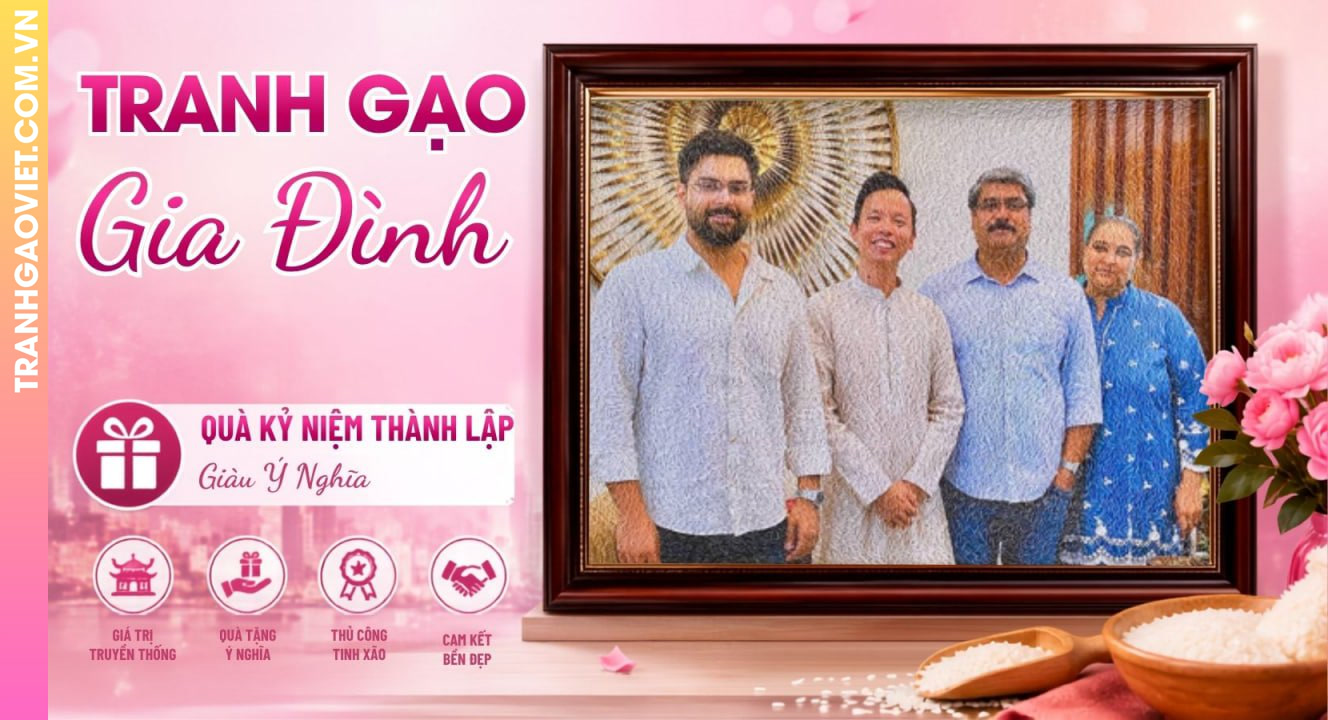 Tranh Gạo Gia Đình Giàu Ý Nghĩa Đậm Bản Sắc Việt