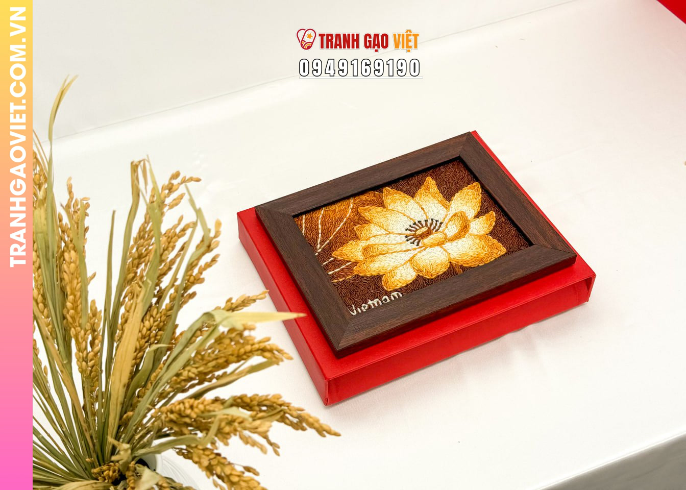 Tranh Gạo Hoa Sen Việt Quà Tặng Sự Kiện là gì