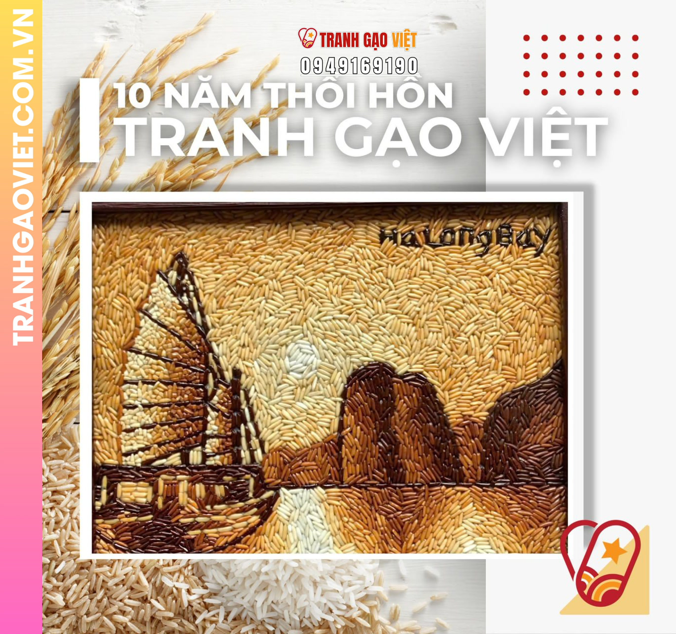 Tranh Gạo Hòn Trống Mái Hạ Long Bay là gì