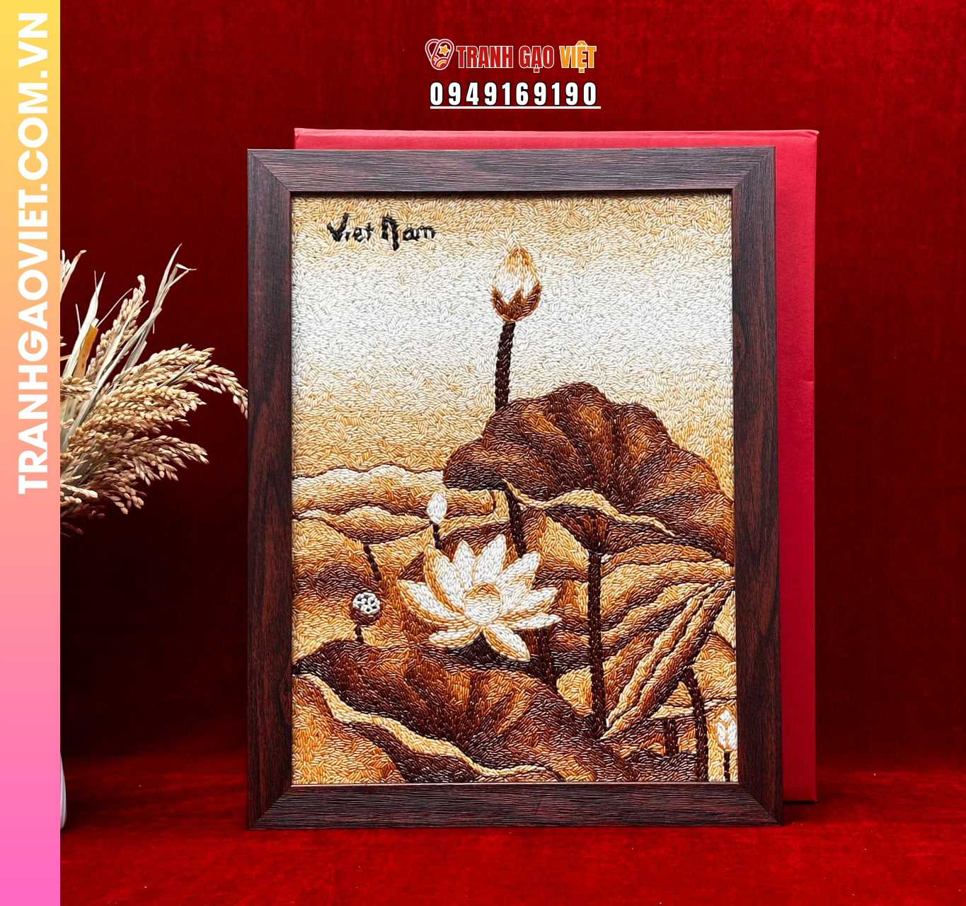Tranh Gạo Liên Hoa Tịnh Quang là gì