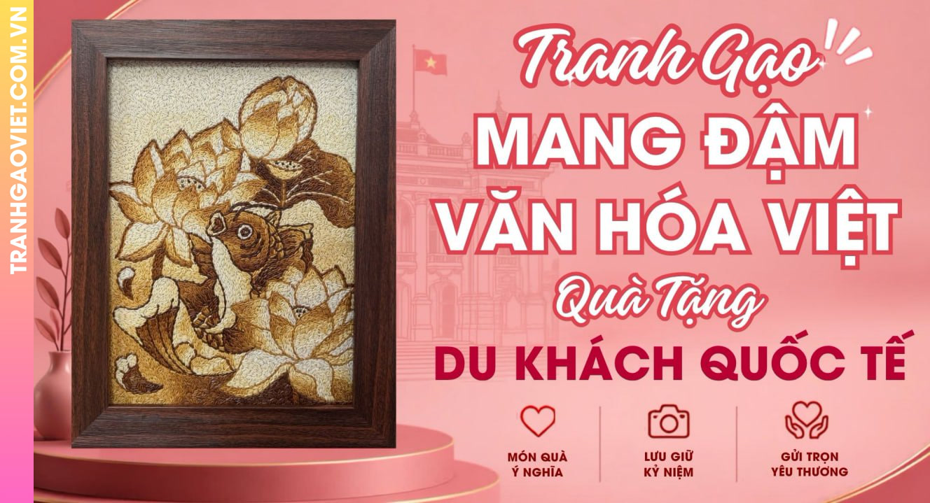Tranh Gạo Mang Đậm Văn Hóa Việt Làm Quà Tặng Du Khách Quốc Tế
