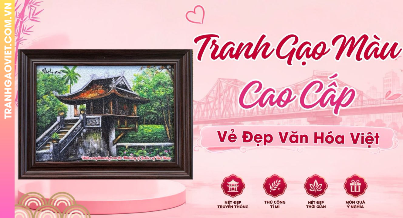 Tranh Gạo Màu Cao Cấp Mang Vẻ Đẹp Văn Hóa Việt Độc Đáo