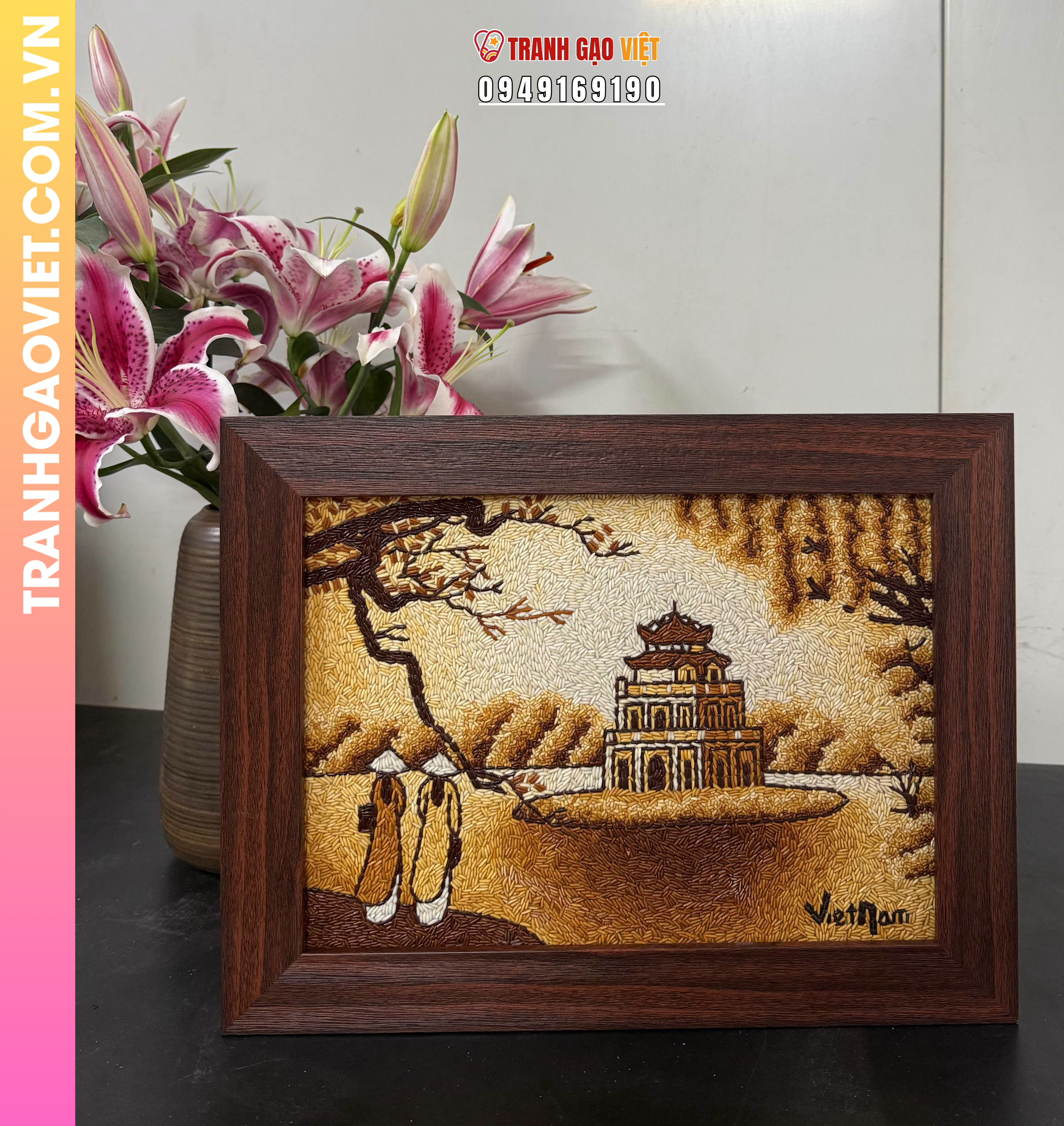 Tranh Gạo món quà tặng thủ công cho người Nhật