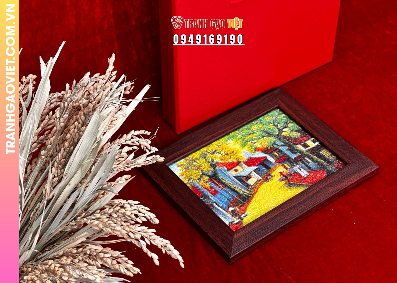 Tranh Gạo Phong Cảnh Sang Trọng Làm Quà Khai Trương là gì