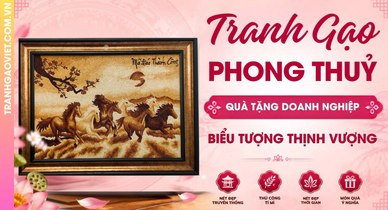 Tranh Gạo Phong Thủy Biểu Tượng Sự Thịnh Vượng