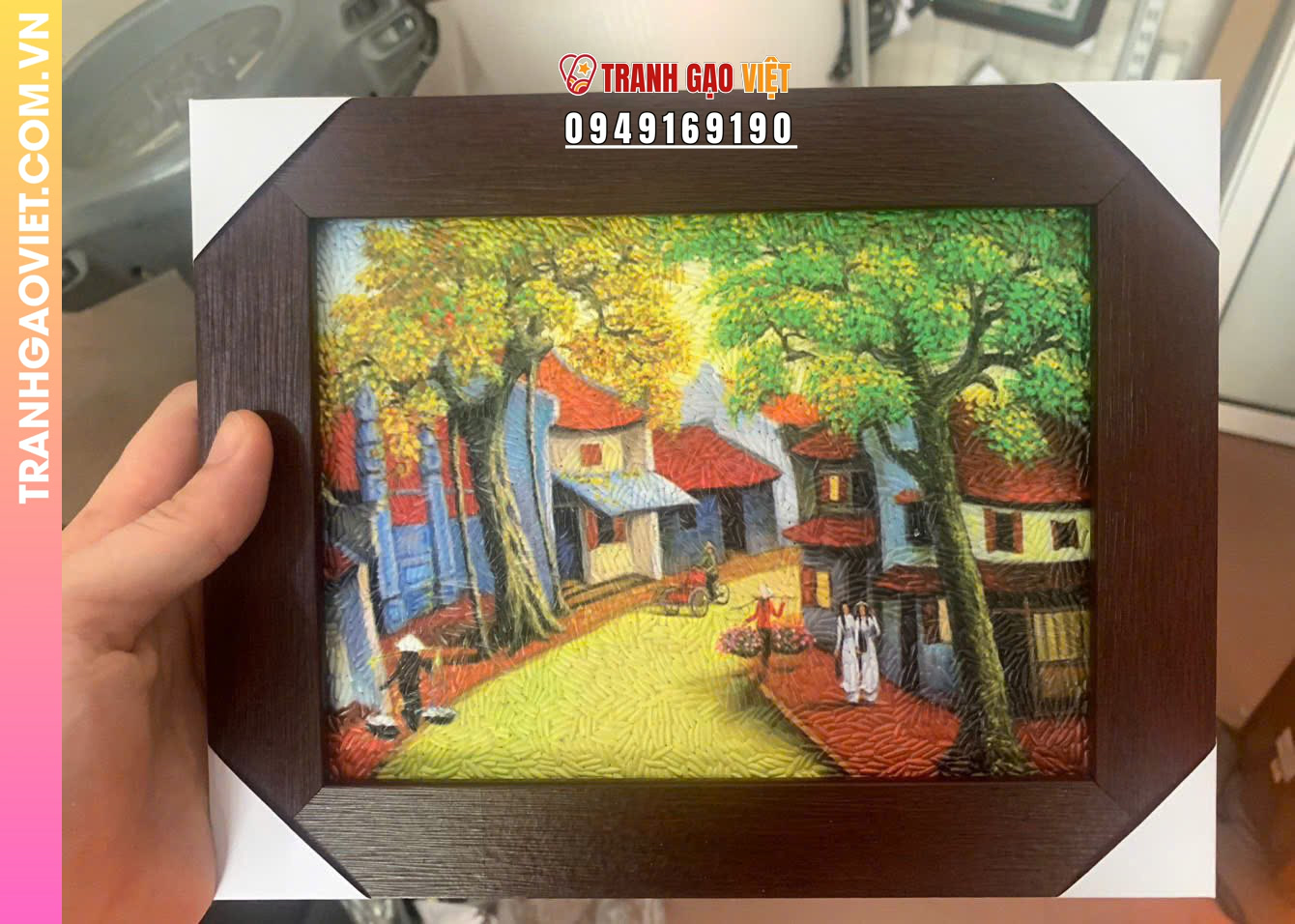 Tranh Gạo Quê Hương Yên Bình Làm Quà Ngày Nhà Giáo là gì