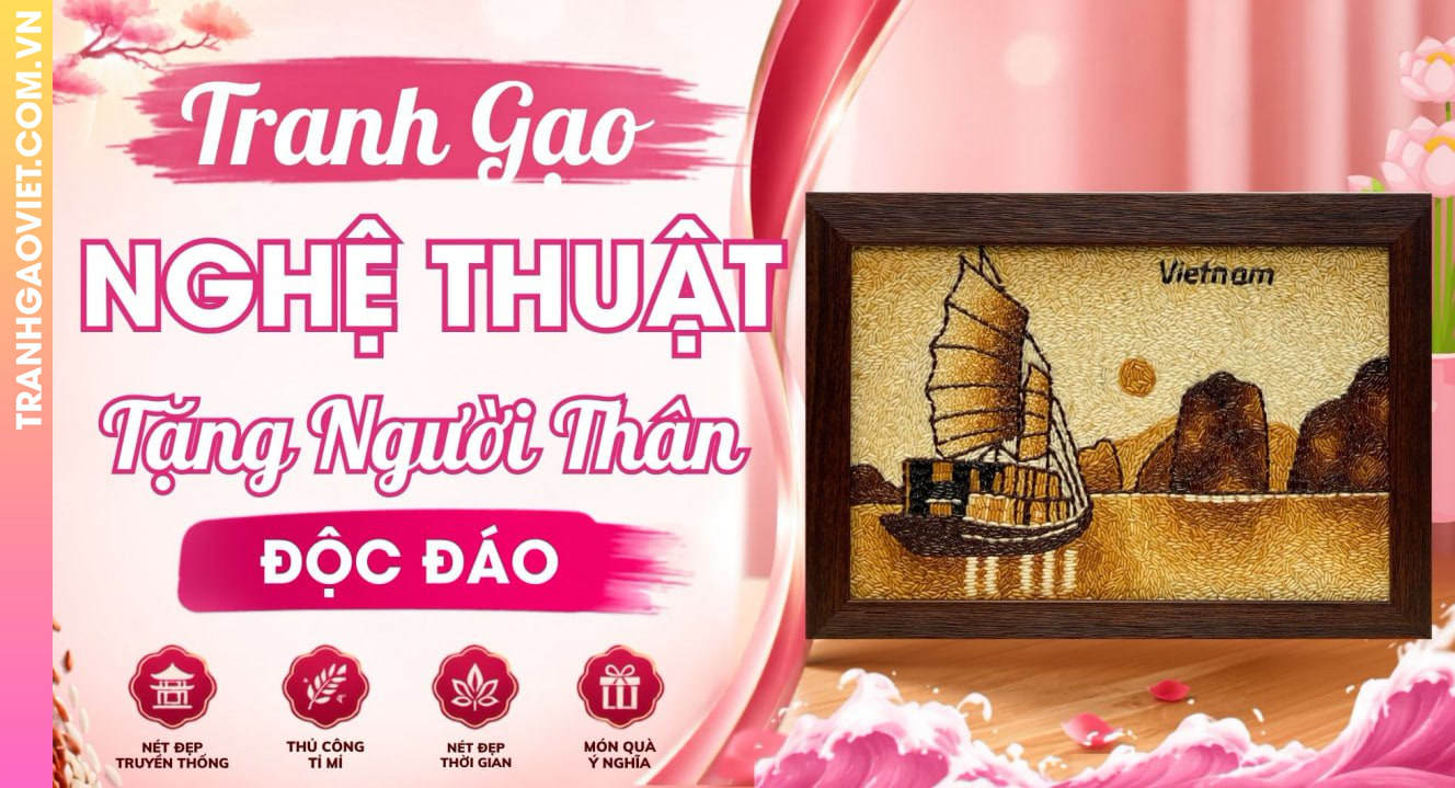 Tranh Gạo Rang Nghệ Thuật Tặng Người Thân Độc Đáo