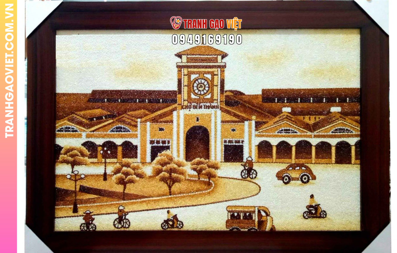 Tranh Gạo Tháp Đồng Hồ Bến Thành là gì