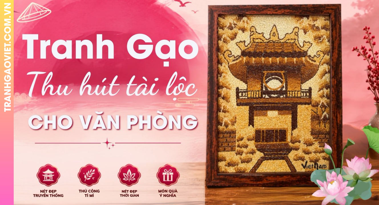 Tranh Gạo Thu Hút Tài Lộc Cho Văn Phòng Doanh Nghiệp