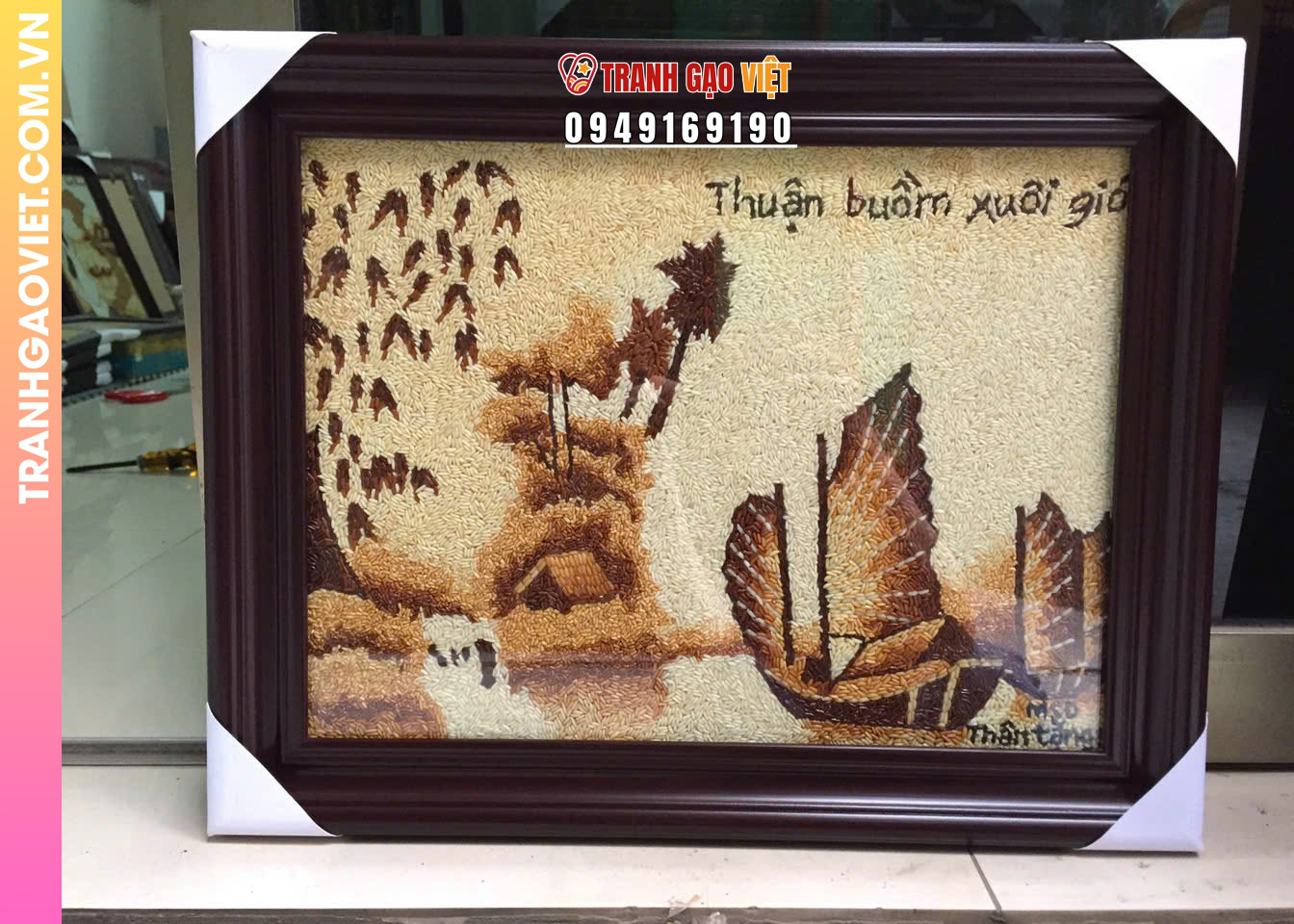 Tranh Gạo Thư Pháp Cầu Tài Lộc là gì