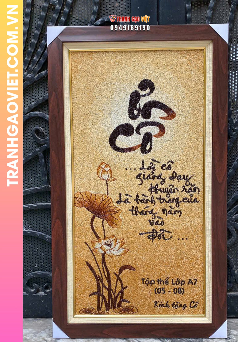 Tranh Gạo Thư Pháp Tri Ân là gì