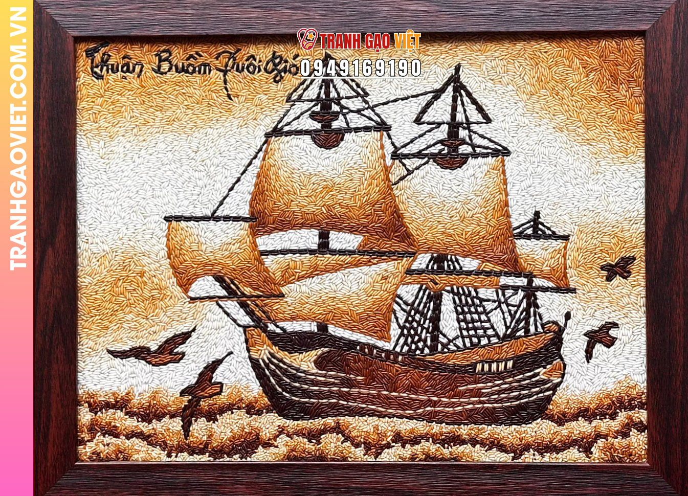 Tranh Gạo Thuận Buồm Xuôi Gió Mang Phúc Lộc Làm Quà Tốt Nghiệp là gì
