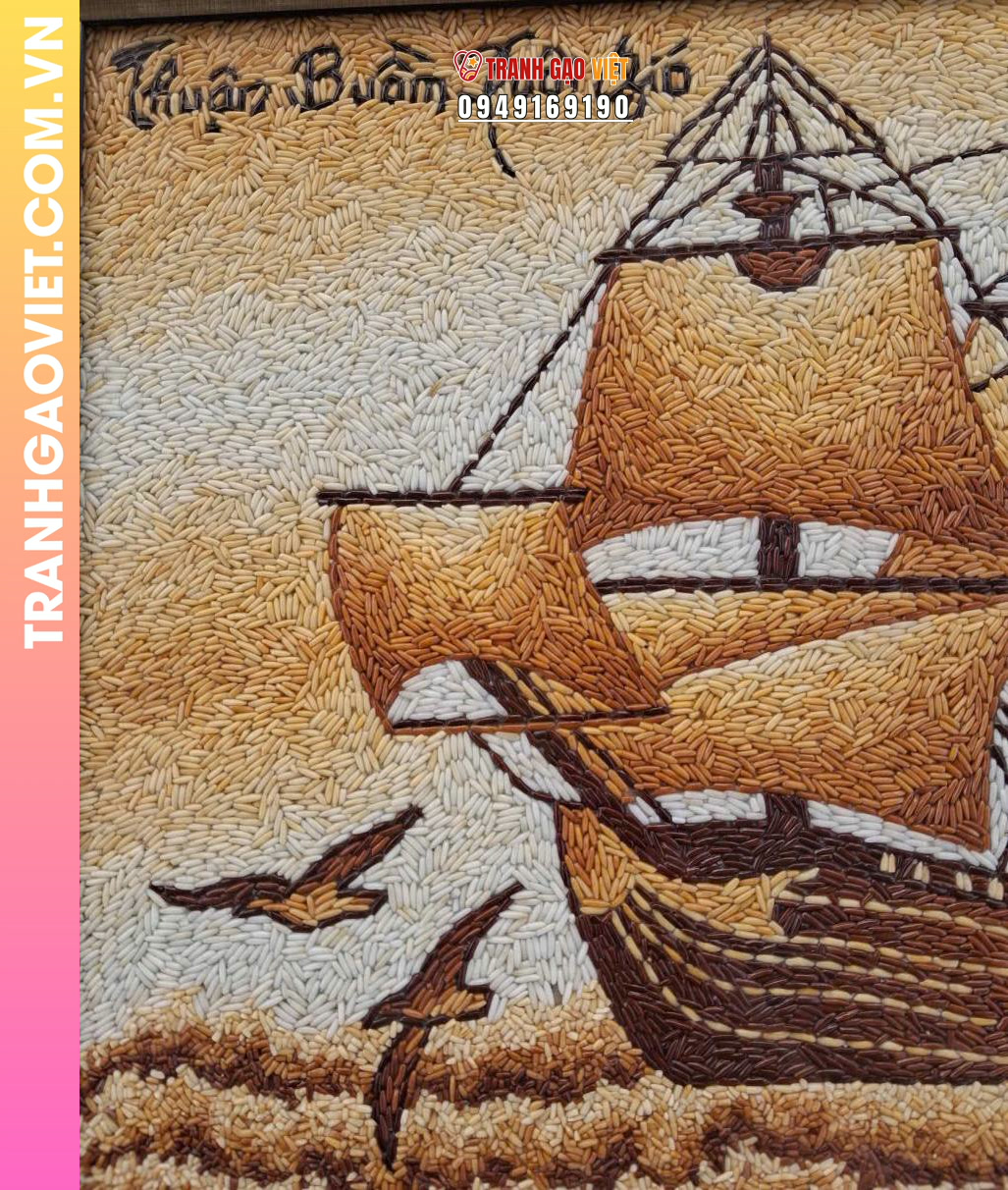 Tranh Gạo Thuận Buồm Xuôi Gió Phù Hợp Dân Kinh doanh