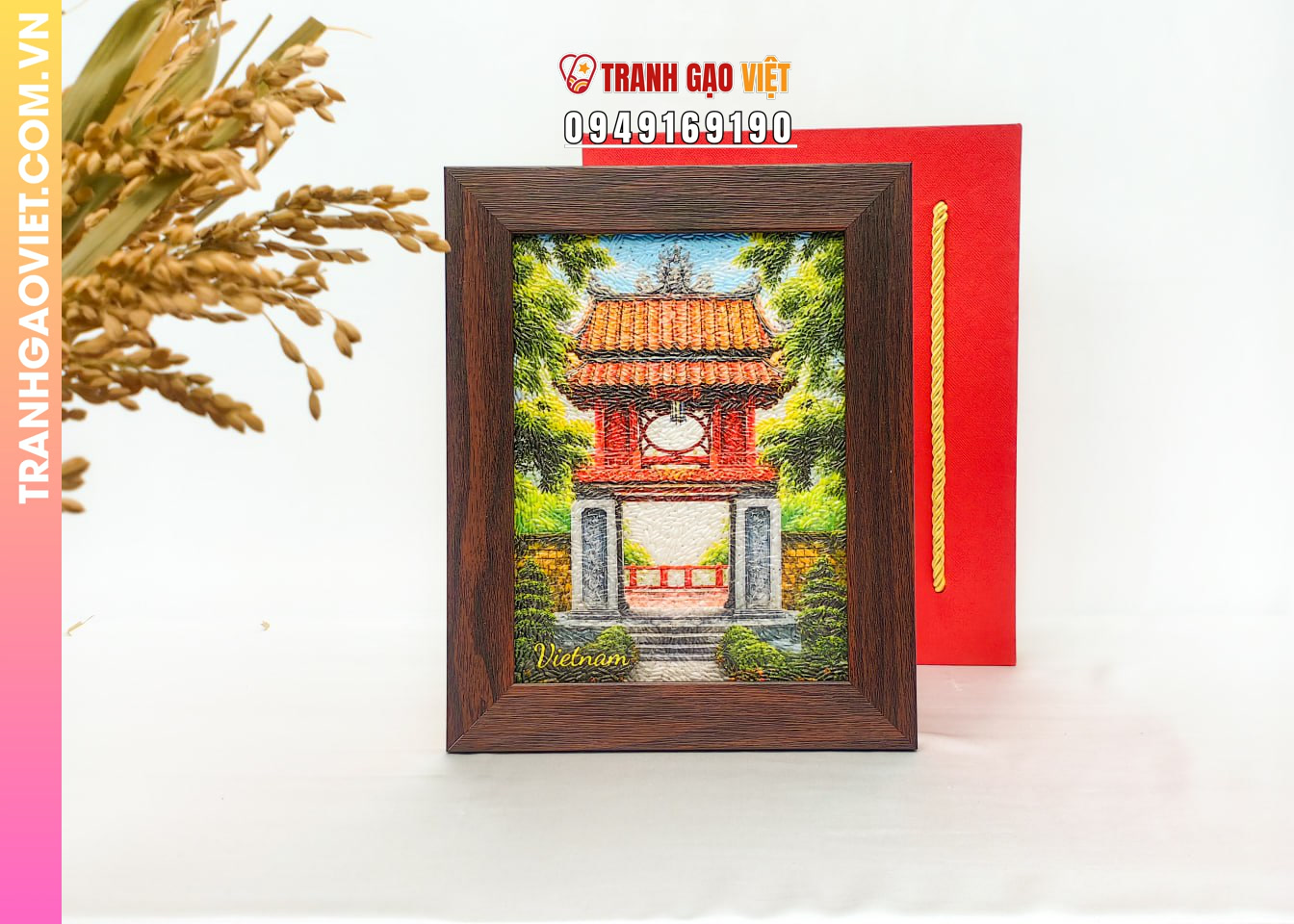Tranh Gạo Văn Miếu Quốc Tử Giám Làm Quà Tặng là gì
