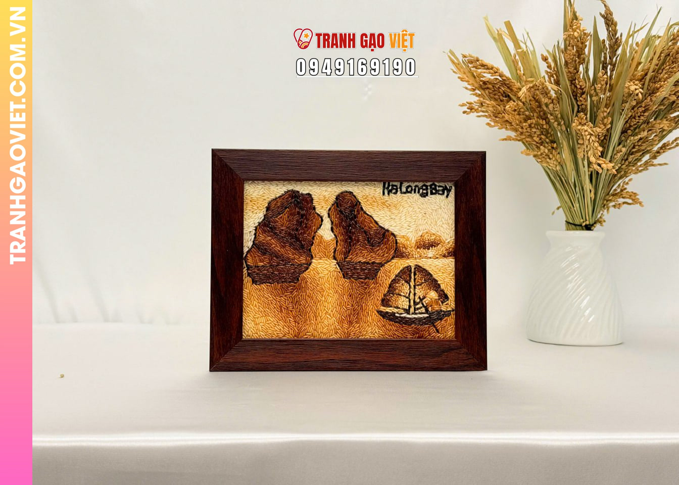 Tranh Gạo Vịnh Hạ Long Làm Quà Công Tác là gì
