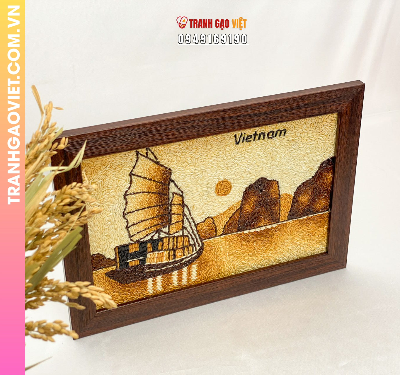 Tranh Gạo Vịnh Hạ Long Làm Quà Đối Ngoại là gì