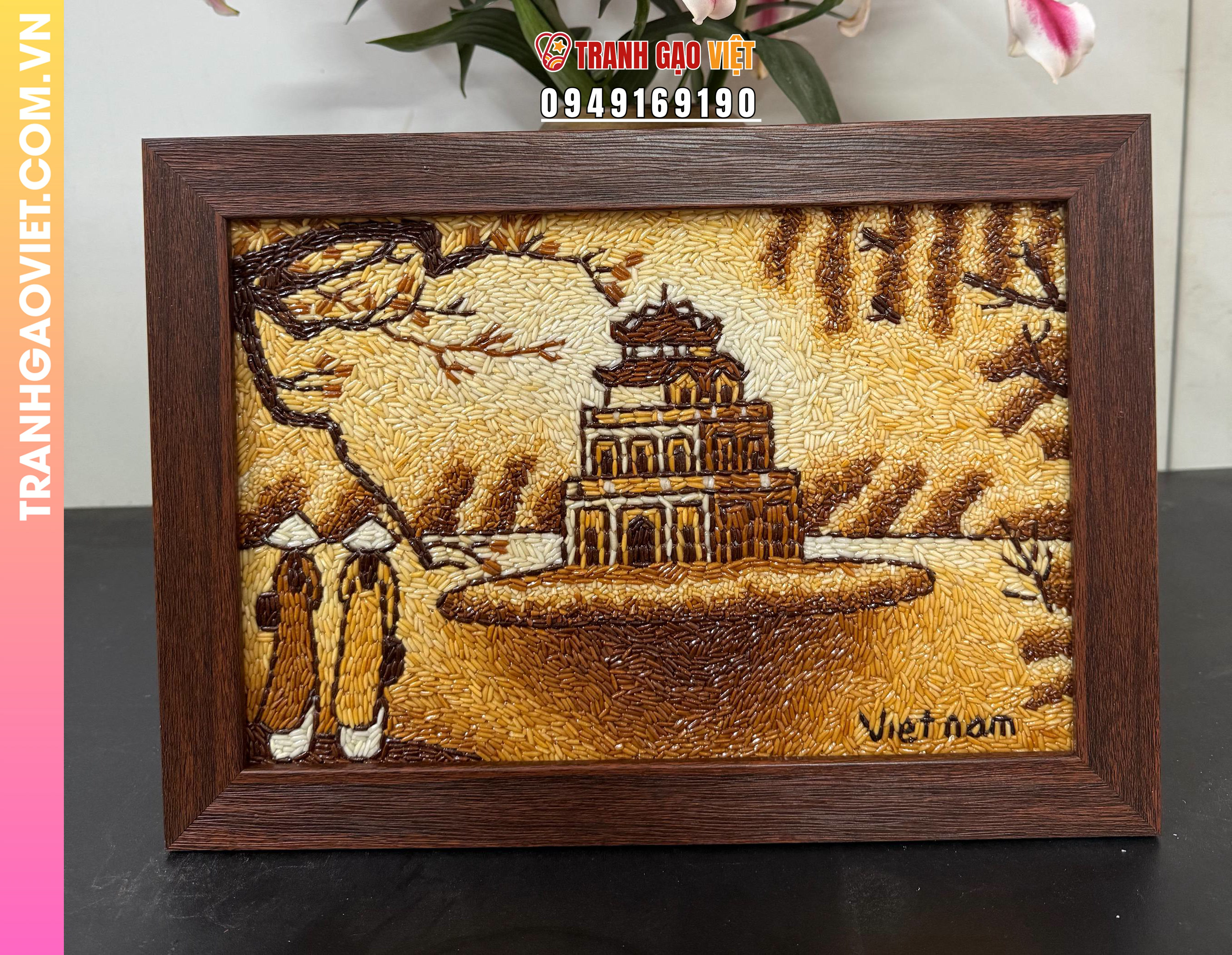 Tranh tặng kh&aacute;ch khi tới H&agrave; Nội đẹp nhất