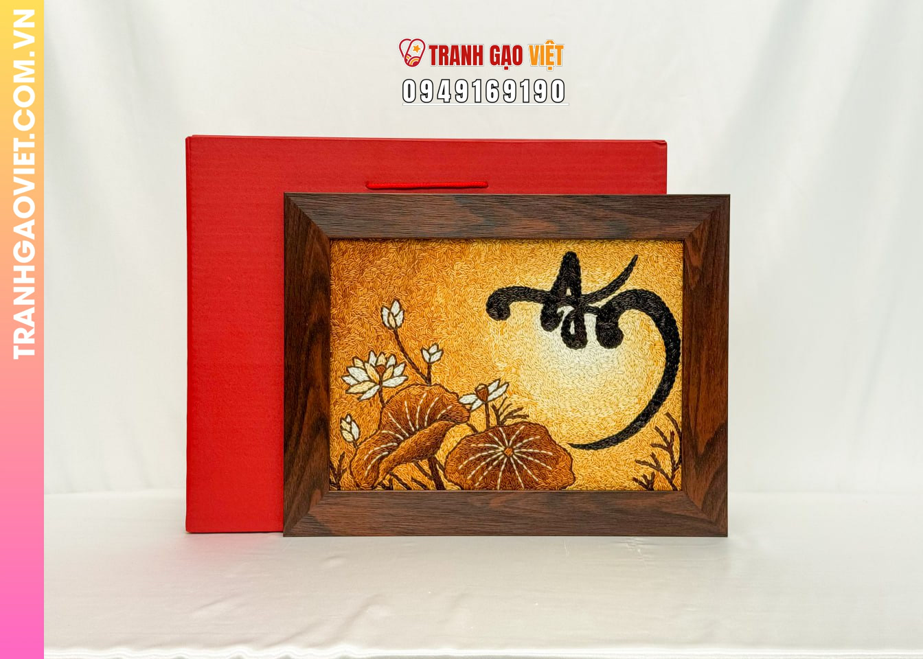 Ứng dụng Tranh Gạo Chữ An trong trang trí nội thất