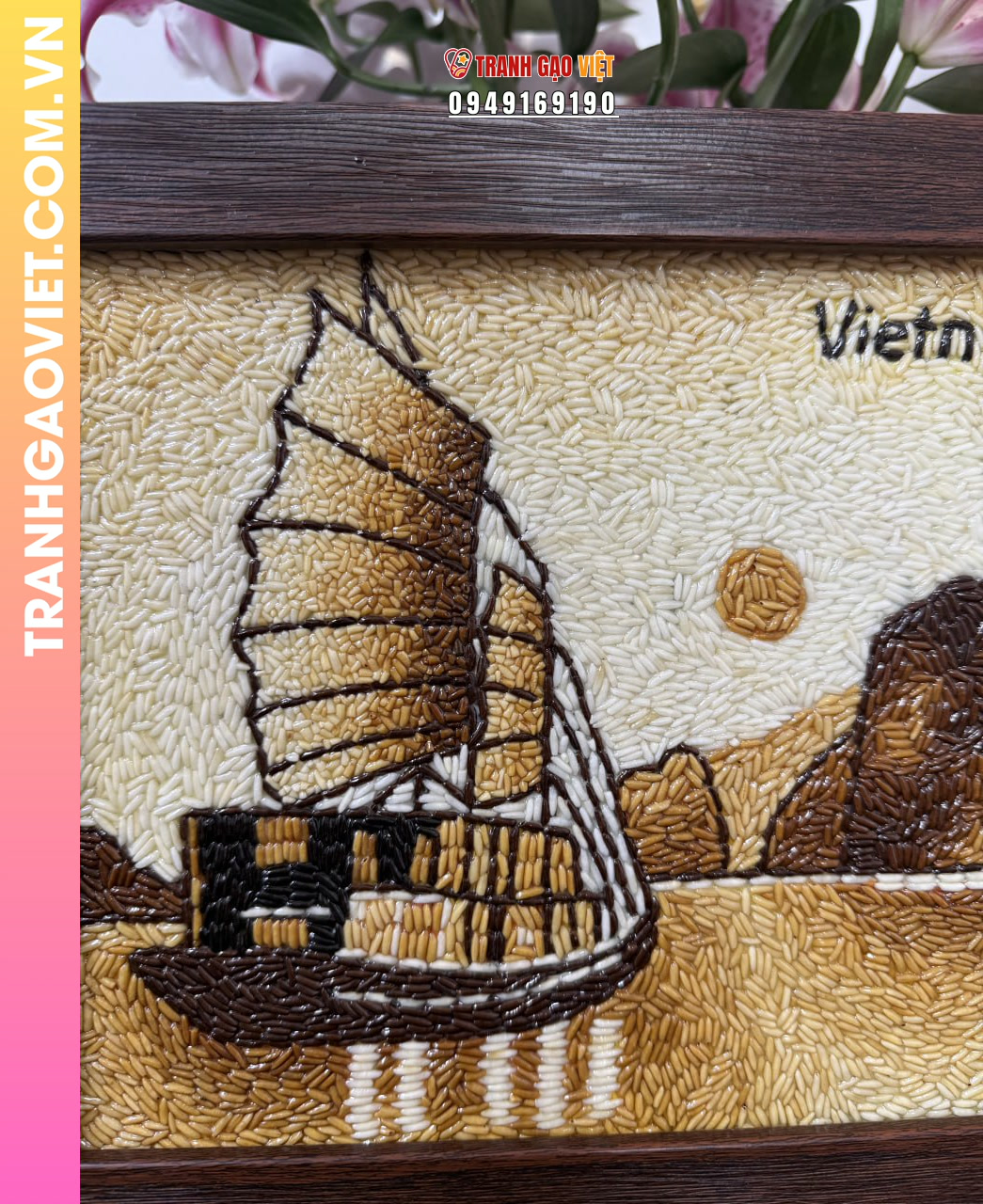 Ứng dụng Tranh Gạo Hạ Long Mộng Cảnh trong trang trí