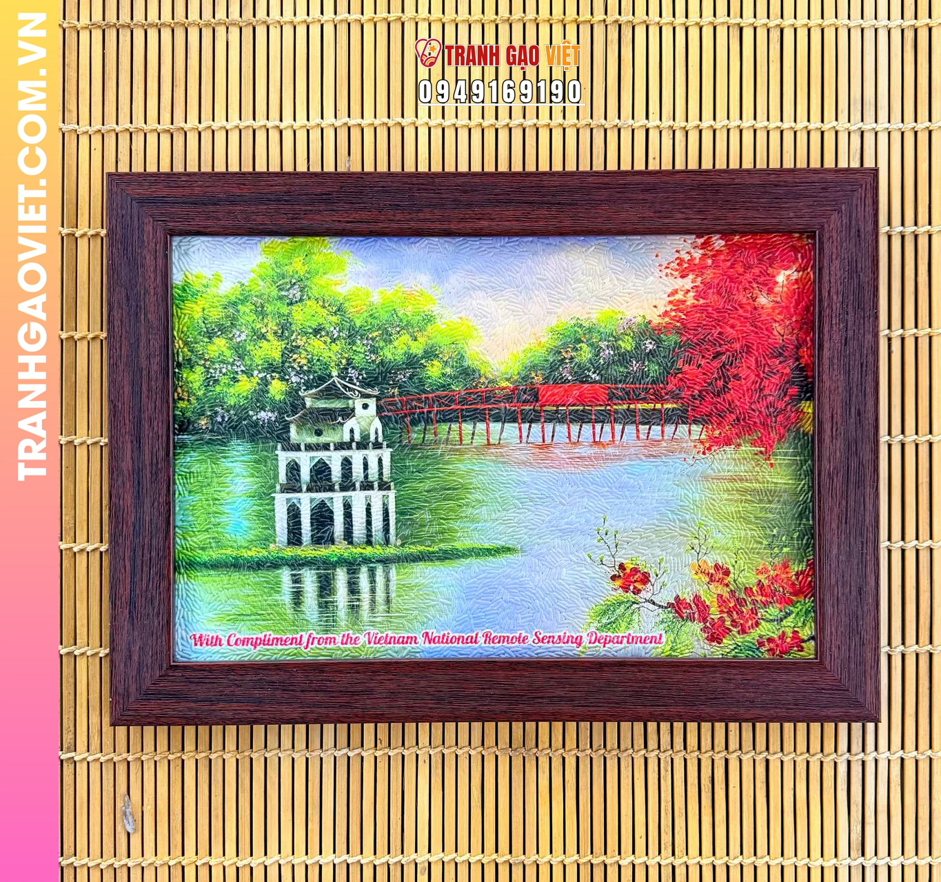Ứng dụng Tranh Gạo Hồ Gươm trong trang trí nội thất