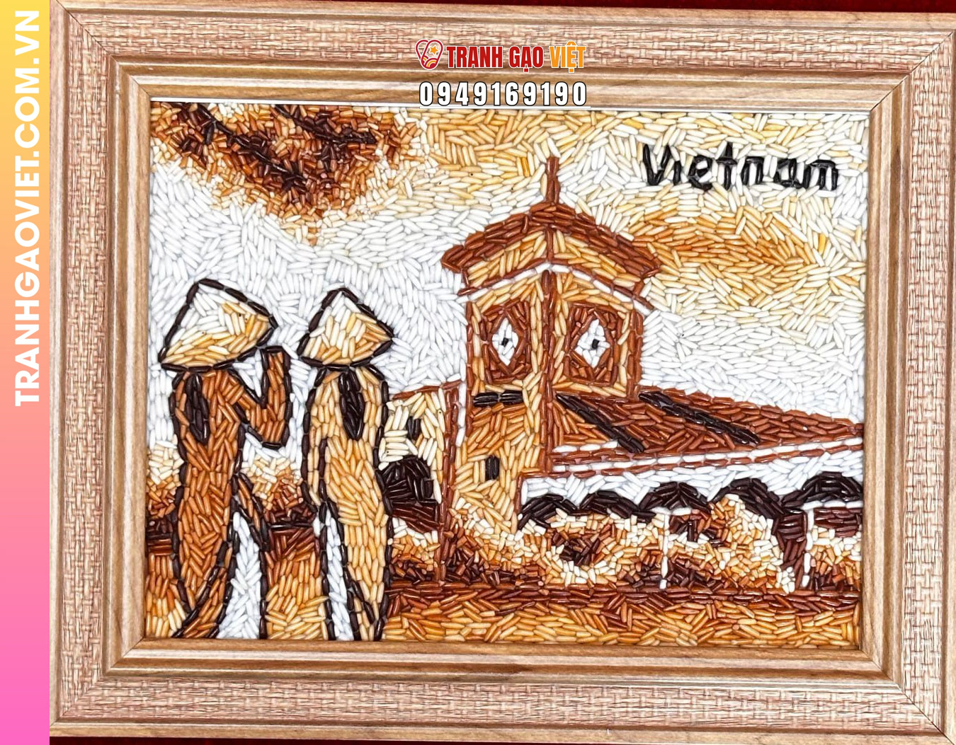 Ứng dụng Tranh Gạo Lưu Niệm trong trang trí