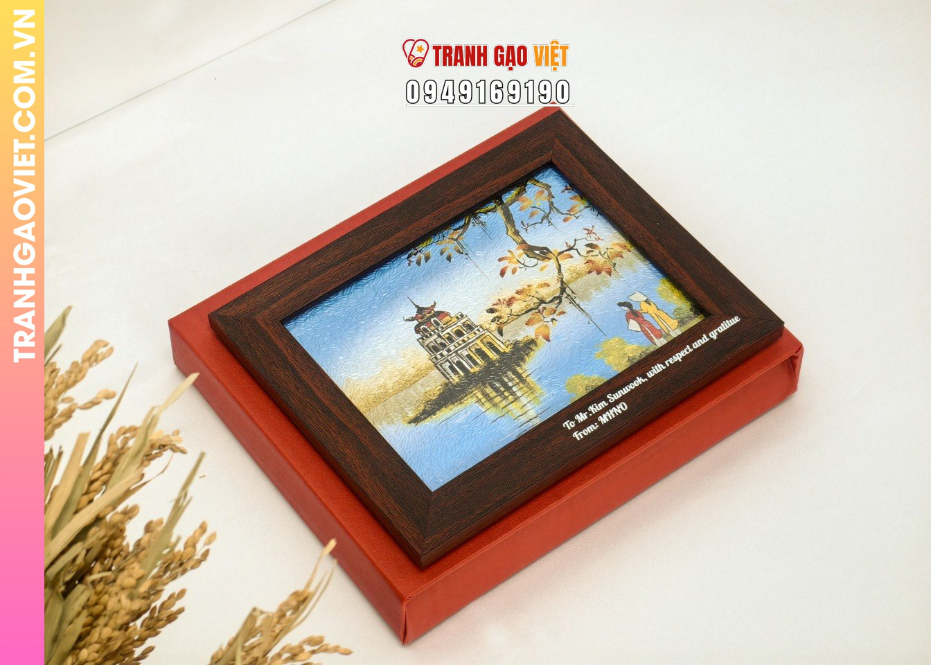 Ứng dụng Tranh Gạo Phong Cảnh làm quà lưu niệm