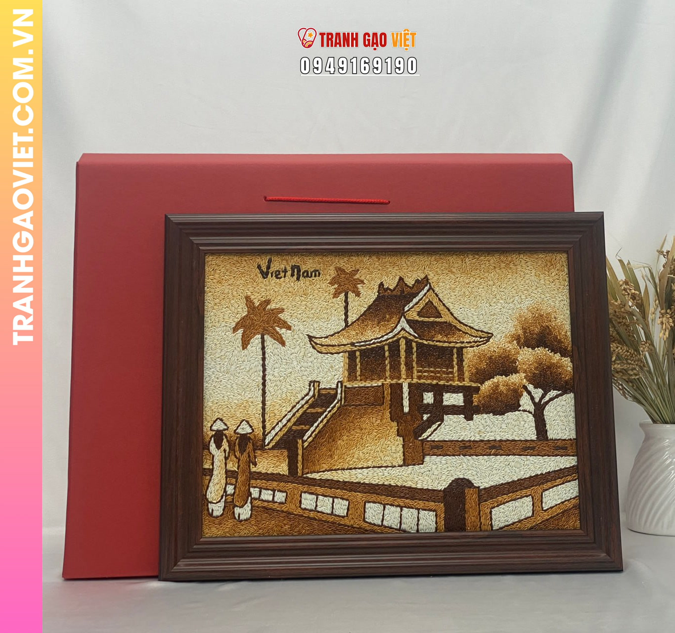 Ứng dụng Tranh Gạo Rang Nghệ Thuật làm quà tặng