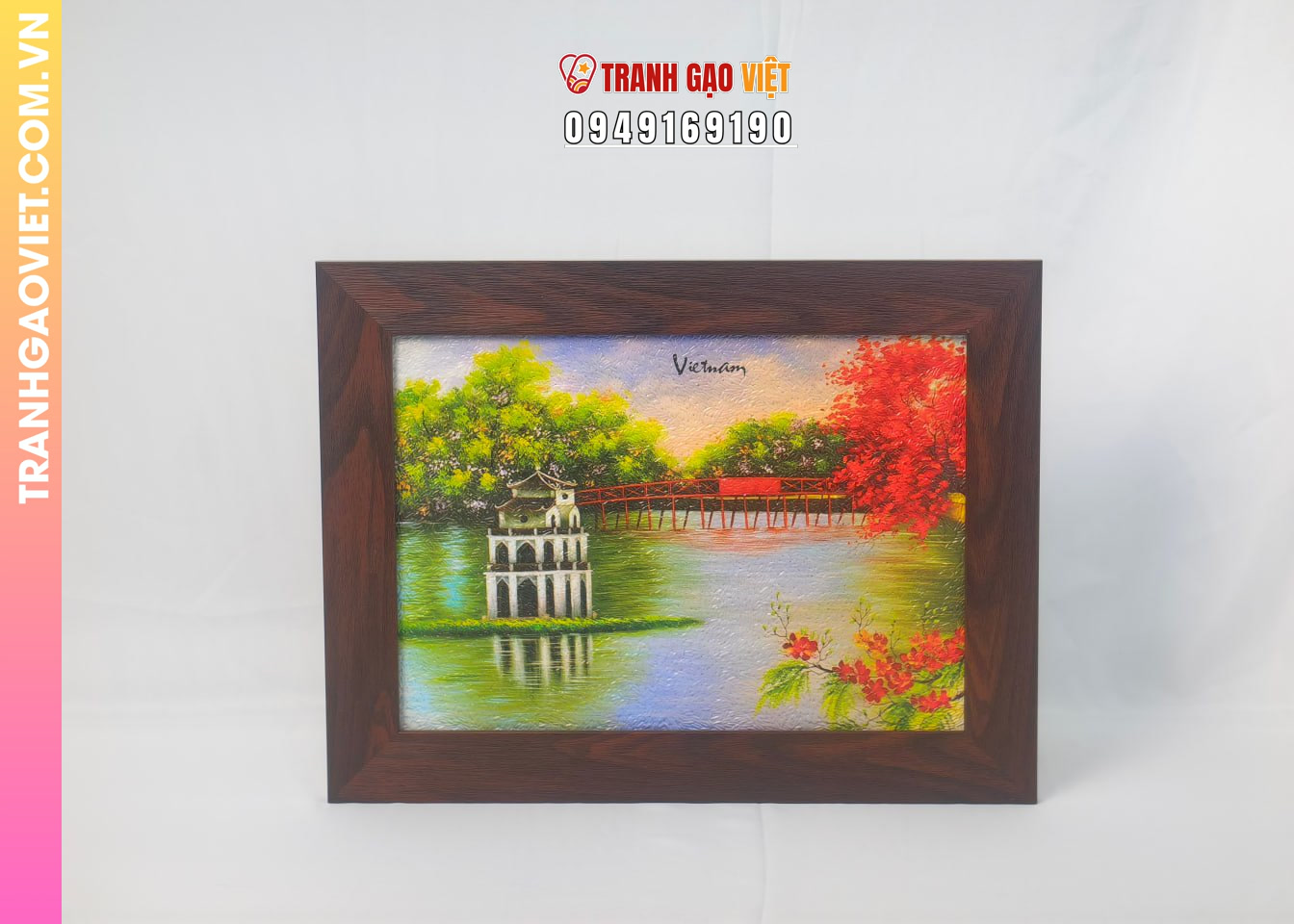 Ứng dụng Tranh Gạo Tháp Rùa Hà Nội làm quà tặng